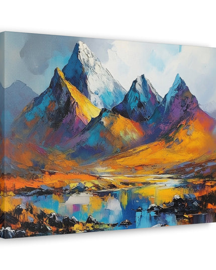 Canvas Gallery Wraps-A Symphony of Colors in the Majestic Mountains
