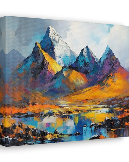 Canvas Gallery Wraps-A Symphony of Colors in the Majestic Mountains