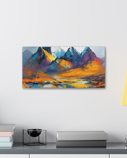 Canvas Gallery Wraps-A Symphony of Colors in the Majestic Mountains