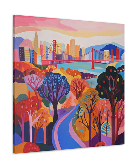 Canvas Gallery Wraps- Colorful San Francisco Cityscape