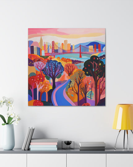 Canvas Gallery Wraps- Colorful San Francisco Cityscape