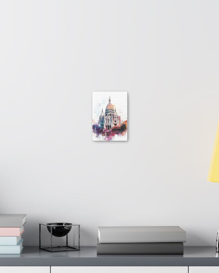 Canvas Gallery Wraps- Sacre Coeur Basilica - Watercolor Art Print