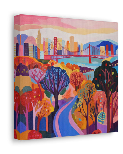 Canvas Gallery Wraps- Colorful San Francisco Cityscape