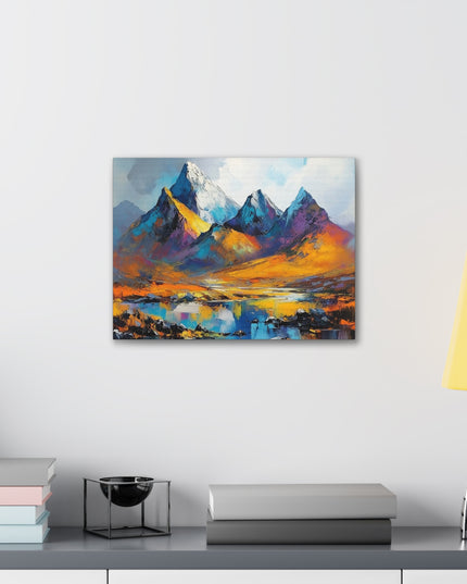 Canvas Gallery Wraps-A Symphony of Colors in the Majestic Mountains
