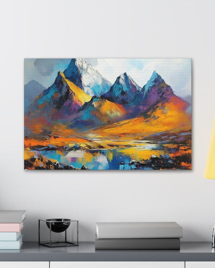 Canvas Gallery Wraps-A Symphony of Colors in the Majestic Mountains