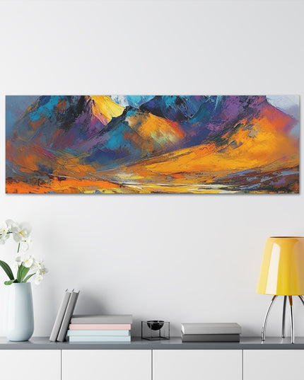 Canvas Gallery Wraps-A Symphony of Colors in the Majestic Mountains