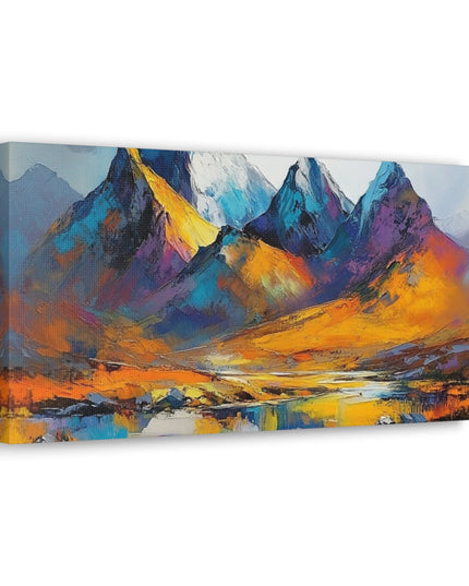 Canvas Gallery Wraps-A Symphony of Colors in the Majestic Mountains