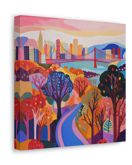 Canvas Gallery Wraps- Colorful San Francisco Cityscape