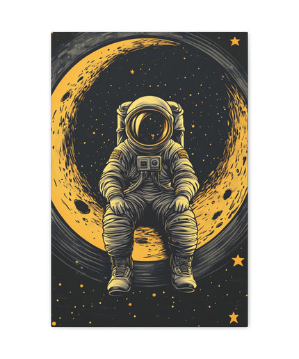 Canvas Gallery Wraps - Lunar Daydream: Astronaut Enjoying the View