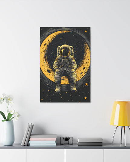 Canvas Gallery Wraps - Lunar Daydream: Astronaut Enjoying the View