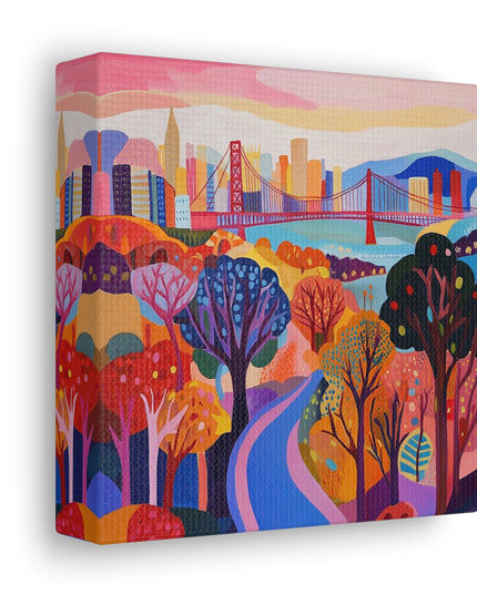 Canvas Gallery Wraps- Colorful San Francisco Cityscape