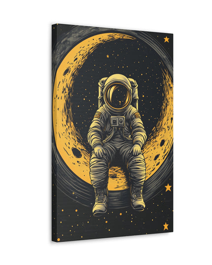 Canvas Gallery Wraps - Lunar Daydream: Astronaut Enjoying the View