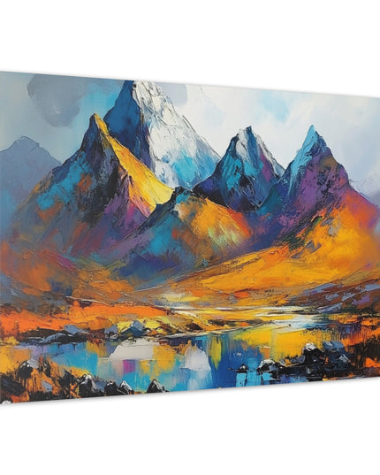 Canvas Gallery Wraps-A Symphony of Colors in the Majestic Mountains