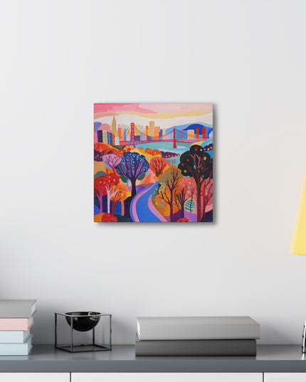 Canvas Gallery Wraps- Colorful San Francisco Cityscape