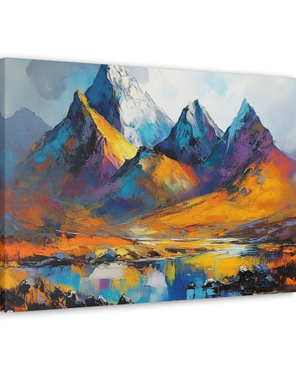 Canvas Gallery Wraps-A Symphony of Colors in the Majestic Mountains