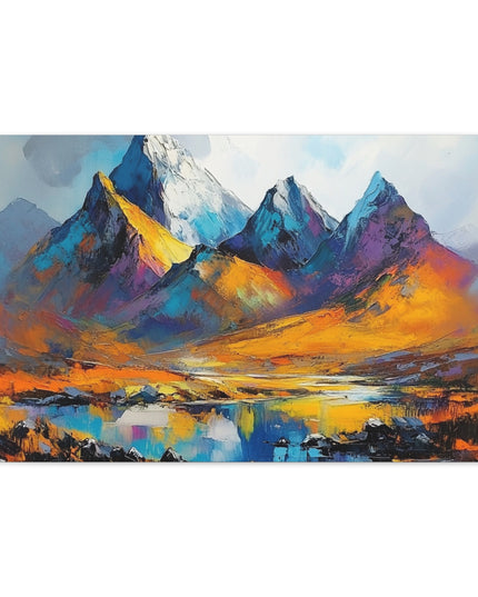 Canvas Gallery Wraps-A Symphony of Colors in the Majestic Mountains