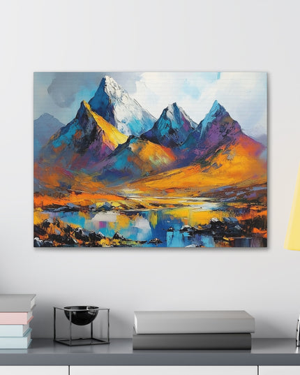 Canvas Gallery Wraps-A Symphony of Colors in the Majestic Mountains