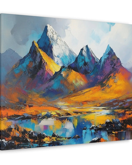 Canvas Gallery Wraps-A Symphony of Colors in the Majestic Mountains