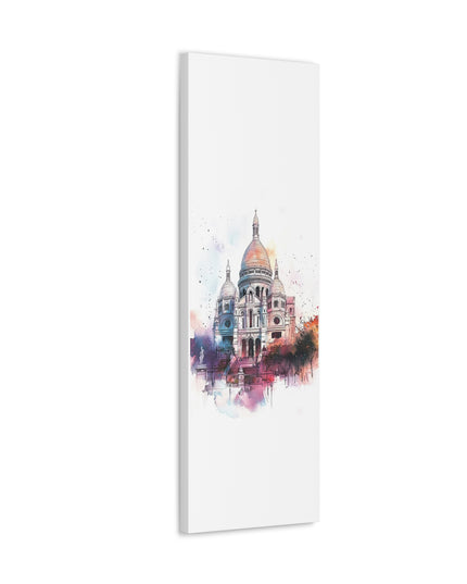 Canvas Gallery Wraps- Sacre Coeur Basilica - Watercolor Art Print
