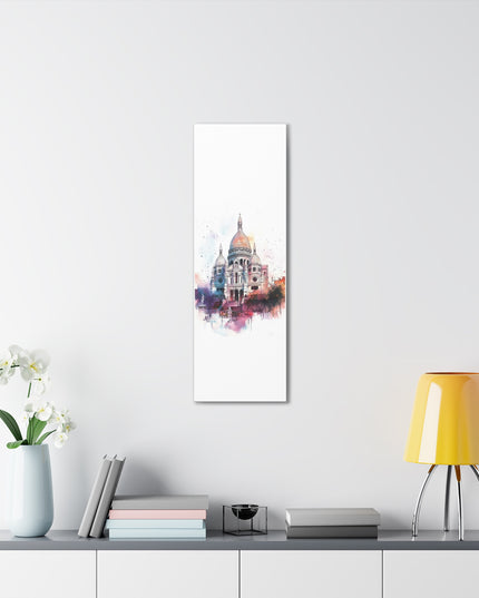 Canvas Gallery Wraps- Sacre Coeur Basilica - Watercolor Art Print