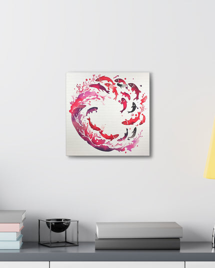 Canvas Gallery Wraps - Sardine School Watercolor Print