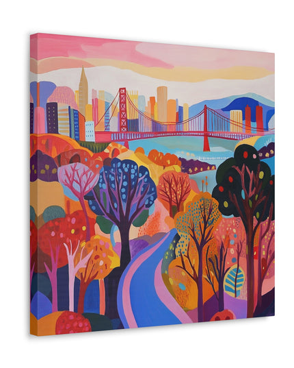 Canvas Gallery Wraps- Colorful San Francisco Cityscape