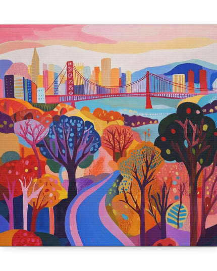 Canvas Gallery Wraps- Colorful San Francisco Cityscape