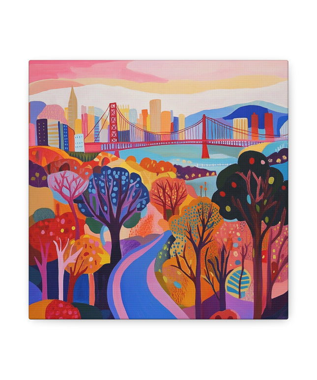 Canvas Gallery Wraps- Colorful San Francisco Cityscape