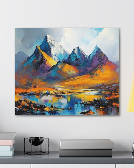Canvas Gallery Wraps-A Symphony of Colors in the Majestic Mountains