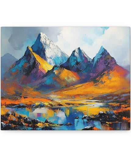 Canvas Gallery Wraps-A Symphony of Colors in the Majestic Mountains