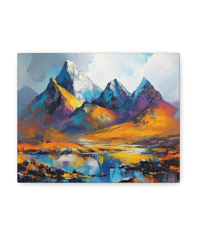 Canvas Gallery Wraps-A Symphony of Colors in the Majestic Mountains