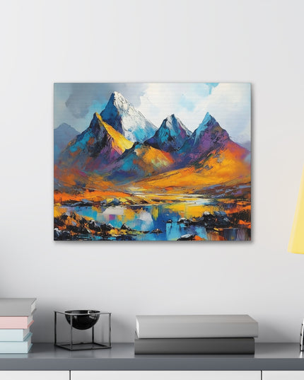 Canvas Gallery Wraps-A Symphony of Colors in the Majestic Mountains