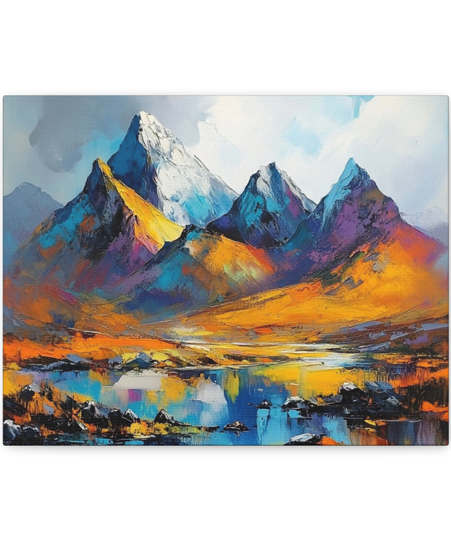 Canvas Gallery Wraps-A Symphony of Colors in the Majestic Mountains