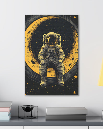 Canvas Gallery Wraps - Lunar Daydream: Astronaut Enjoying the View