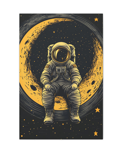 Canvas Gallery Wraps - Lunar Daydream: Astronaut Enjoying the View
