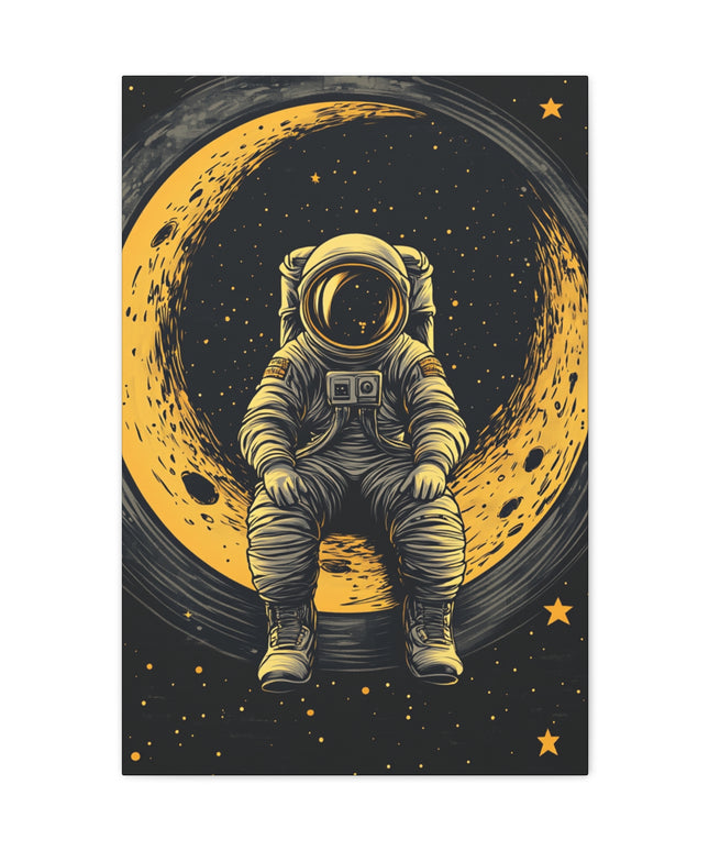 Canvas Gallery Wraps - Lunar Daydream: Astronaut Enjoying the View