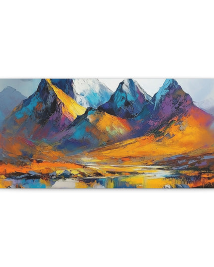 Canvas Gallery Wraps-A Symphony of Colors in the Majestic Mountains