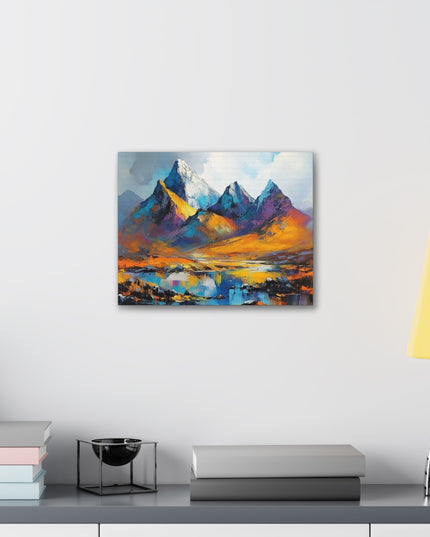 Canvas Gallery Wraps-A Symphony of Colors in the Majestic Mountains