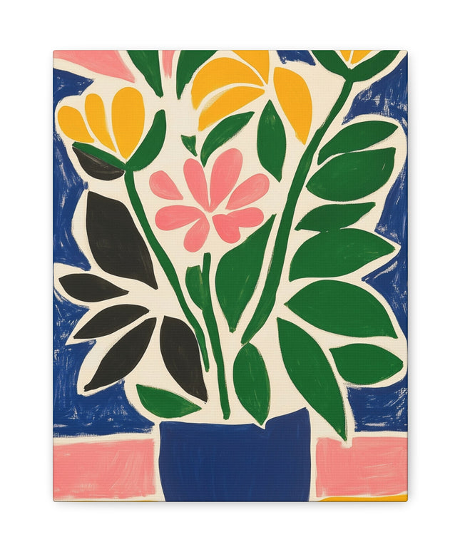 Canvas Gallery Wraps - Abstract Floral Symphony