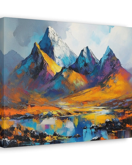 Canvas Gallery Wraps-A Symphony of Colors in the Majestic Mountains