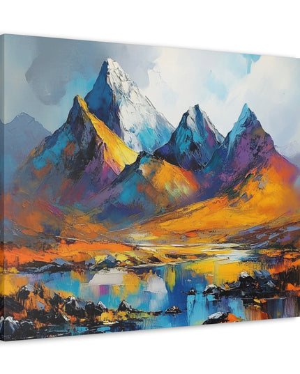 Canvas Gallery Wraps-A Symphony of Colors in the Majestic Mountains