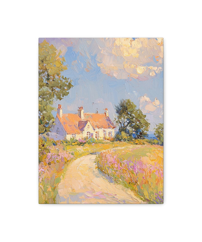 Canvas Gallery Wraps - Tranquil Sunlit Countryside: An Oil Painting Experience
