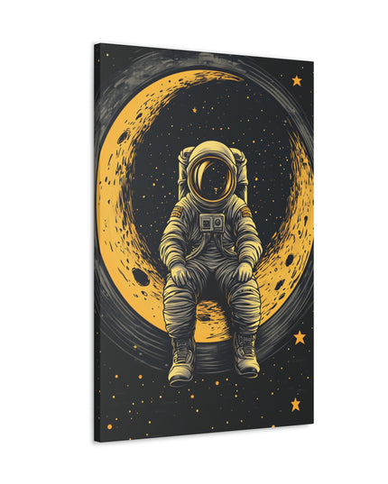 Canvas Gallery Wraps - Lunar Daydream: Astronaut Enjoying the View
