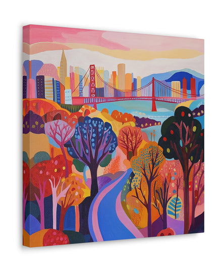 Canvas Gallery Wraps- Colorful San Francisco Cityscape